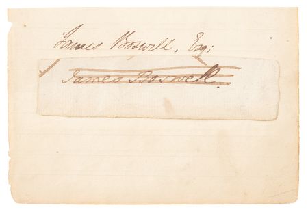 Lot #520 James Boswell Rare Signature - Celebrated
