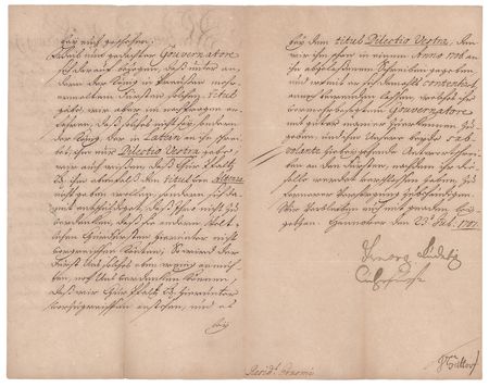Lot #181 King George I Letter Signed as Elector of Hanover - Image 2