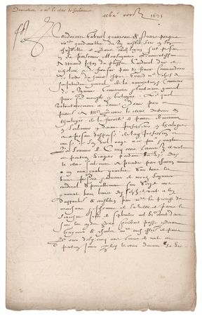 Lot #217 Cardinal Richelieu Document Signed, Granting a Pension to a Professor of Theology - Image 1