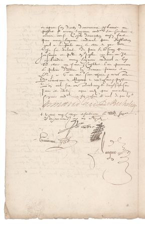 Lot #217 Cardinal Richelieu Document Signed, Granting a Pension to a Professor of Theology - Image 2