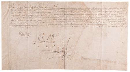 Lot #178 King Francis II Document Signed - The Rarest of the French Renaissance Kings - Image 1
