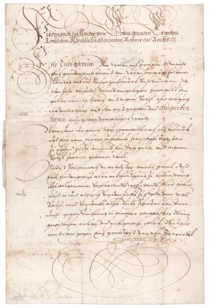 Lot #161 Ferdinand I, Holy Roman Emperor Letter
