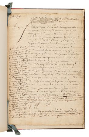 Lot #194 King Louis XIV Document Signed - Marriage Contract for His Assistant Apothecary - Image 3