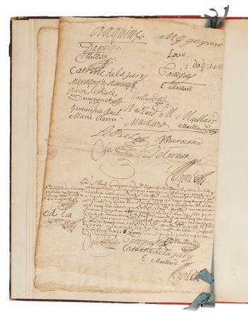 Lot #194 King Louis XIV Document Signed - Marriage Contract for His Assistant Apothecary - Image 7