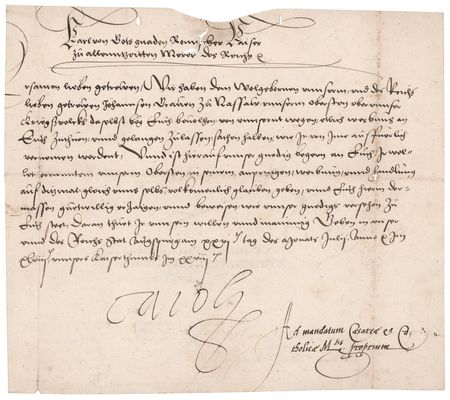 Lot #156 Charles V, Holy Roman Emperor Document
