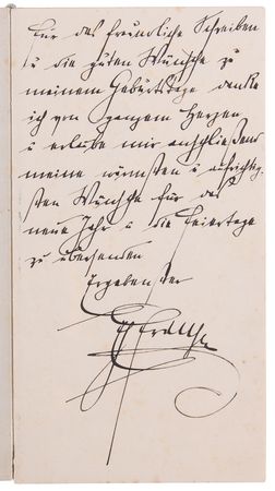 Lot #140 Franz Ferdinand Autograph Note Signed
