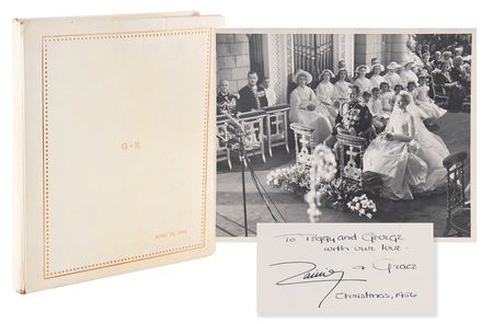 Lot #207 Princess Grace and Prince Rainier's 1956 Wedding Album Presented to Grace's Sister, Peggy Kelly Conlan, with (46) Original Photographs - Image 1