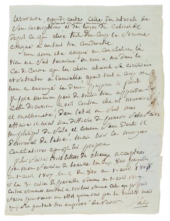 Lot #540 Marquis de Sade Autograph Letter Signed from the Charenton Insane Asylum - Image 2