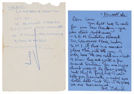 Lot #624 John Lennon Autograph Letter Signed on Transcendental Meditation and Paul McCartney Unpublished Handwritten Lyrics - Image 1