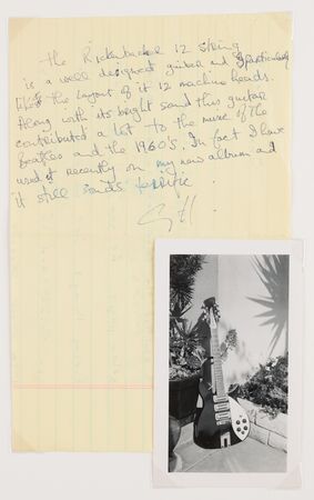 Lot #574 Beatles: George Harrison Autograph Note