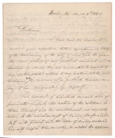 Lot #12 Martin Van Buren Letter Signed - Four Days