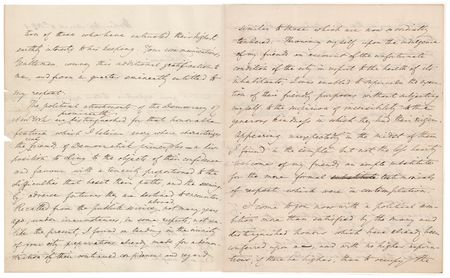 Lot #12 Martin Van Buren Letter Signed - Four Days After Leaving the White House - Image 2