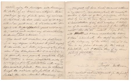 Lot #12 Martin Van Buren Letter Signed - Four Days After Leaving the White House - Image 3