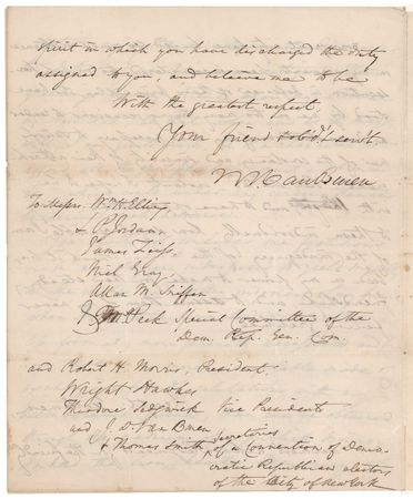Lot #12 Martin Van Buren Letter Signed - Four Days After Leaving the White House - Image 4