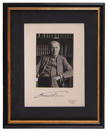 Lot #271 Thomas Edison Signed Photograph by Pach