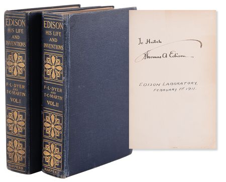 Lot #272 Thomas Edison Signed Book - Edison: His