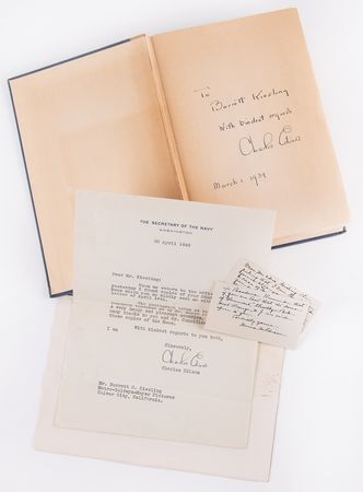 Lot #269 Charles and Mina Edison (3) Signed Items