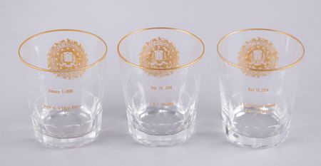 Lot #441 J. Edgar Hoover's (3) FBI Commemorative Lowball Glasses - Image 2
