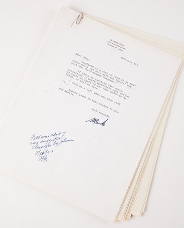 Lot #447 Mark Felt Typed Letter Signed with 28-Page Working Typescript on the Death and Funeral of J. Edgar Hoover - Image 1