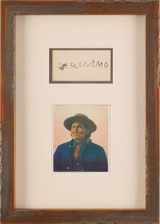 Lot #317 Geronimo Signature on the Calling Card of