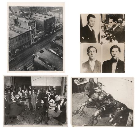 Lot #395 Saint Valentine's Day Massacre Brick with (4) Original Period Press Photographs - Image 3