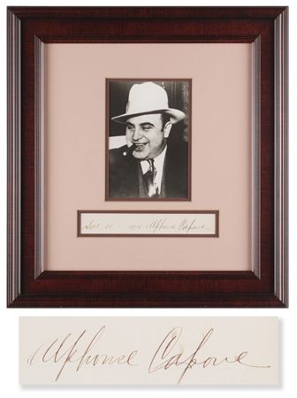 Lot #354 Al Capone Signature