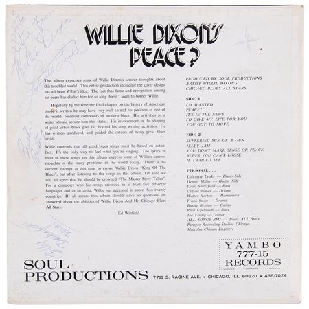 Lot #564 Willie Dixon Signed Album - Willie