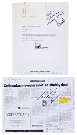 Lot #99 Donald Trump Collection of (13) Signed Letters and Notes, Regarding Notable New York Figures like Rudy Giuliani, Eliot Spitzer, and Fred and Mary Trump - “My father was an amazing man. He inspired many and brought joy to countless lives” - Image 5
