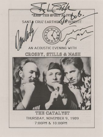 Lot #597 Crosby, Stills, and Nash Signed Program - Image 1