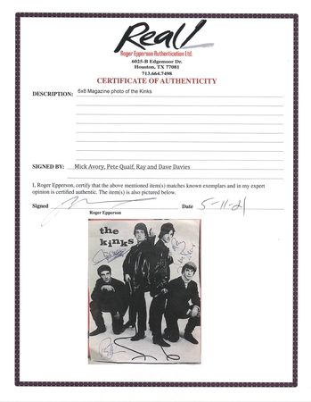 Lot #617 The Kinks Signed Photograph - Image 2
