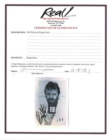 Lot #589 Beatles: Ringo Starr Signed Photograph - Image 2