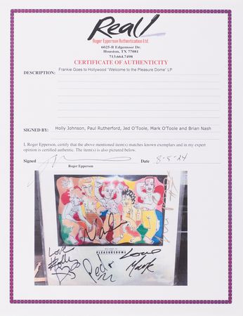 Lot #665 Frankie Goes to Hollywood Signed Album - Welcome to the Pleasuredome - Image 2