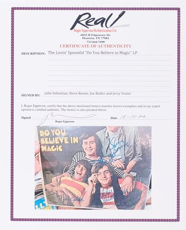 Lot #632 Lovin' Spoonful Signed Album - Do You Believe in Magic - Image 2