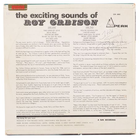 Lot #636 Roy Orbison Signed Album - The Exciting Sounds - Image 1