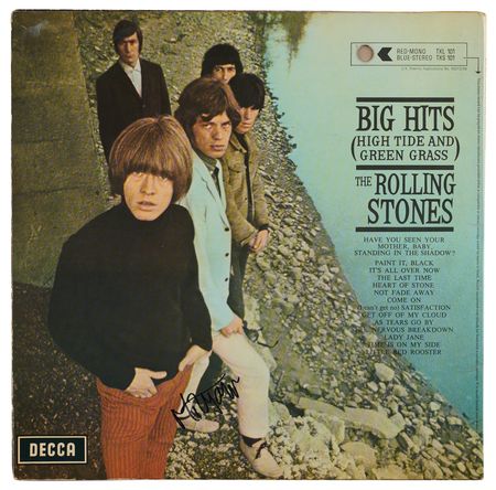 Lot #644 Rolling Stones: Mick Jagger Signed Album - Big Hits (High Tide and Green Grass) - Image 1