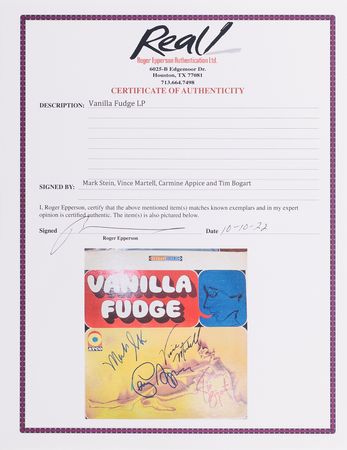 Lot #653 Vanilla Fudge Signed Album - Self-Titled - Image 2