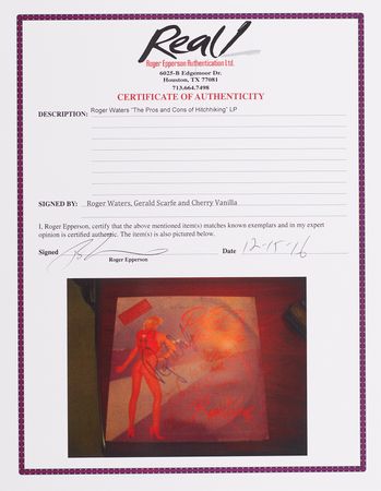 Lot #639 Pink Floyd: Roger Waters Signed Album - The Pros and Cons of Hitch Hiking - Image 2