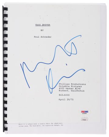 Lot #697 Robert De Niro Signed Script - Taxi