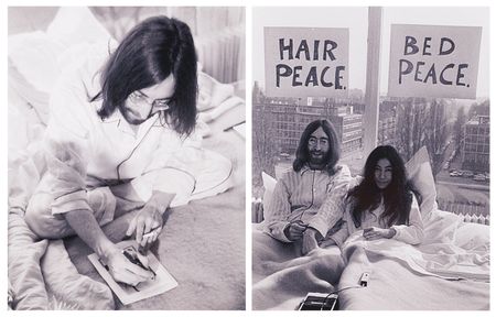 Lot #582 Beatles: John Lennon and Yoko Ono Signed Dutch Beatles Fan Club Magazine from the Amsterdam Bed-In for Peace (1969) - Image 2