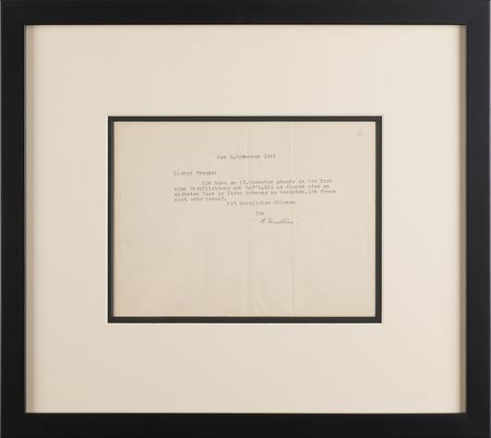 Lot #282 Albert Einstein Typed Letter Signed,