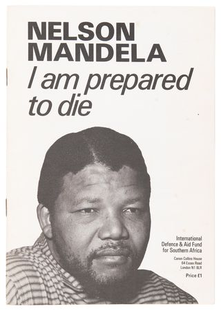 Lot #245 Nelson Mandela Signed Booklet - I Am Prepared to Die - Image 2