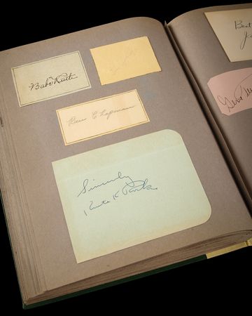 Lot #765 20th-Century Autograph Scrapbook with