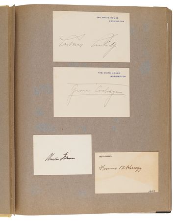 Lot #765 20th-Century Autograph Scrapbook with Babe Ruth, Lou Gehrig, Thomas Edison, Amelia Earhart, George Gershwin, and Calvin Coolidge - Image 2