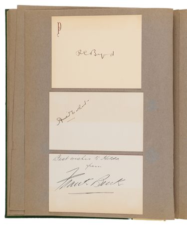 Lot #765 20th-Century Autograph Scrapbook with Babe Ruth, Lou Gehrig, Thomas Edison, Amelia Earhart, George Gershwin, and Calvin Coolidge - Image 6