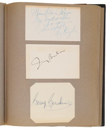 Lot #765 20th-Century Autograph Scrapbook with Babe Ruth, Lou Gehrig, Thomas Edison, Amelia Earhart, George Gershwin, and Calvin Coolidge - Image 8