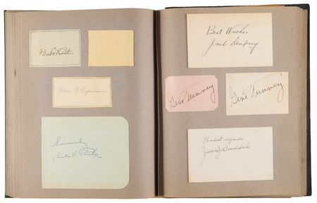 Lot #765 20th-Century Autograph Scrapbook with Babe Ruth, Lou Gehrig, Thomas Edison, Amelia Earhart, George Gershwin, and Calvin Coolidge - Image 9