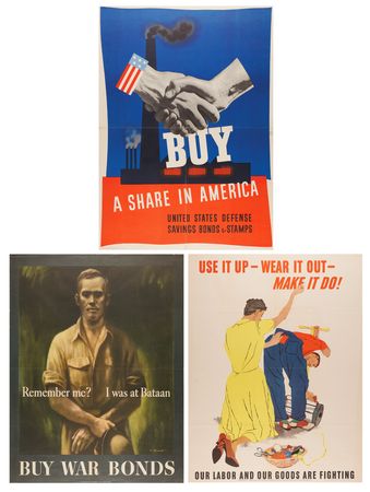 Lot #481 World War II Posters (3) from the