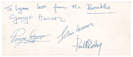 Lot #579 Beatles: George Harrison Signed