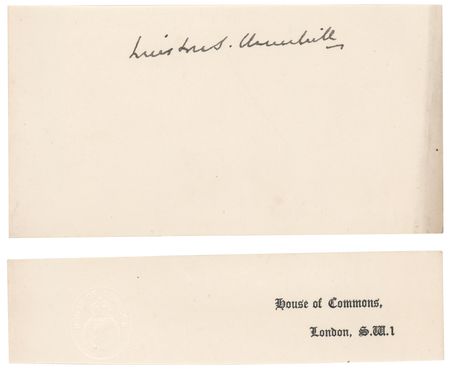 Lot #138 Winston Churchill Signature