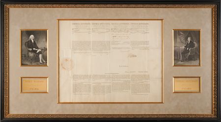 Lot #1 Thomas Jefferson and James Madison Signed